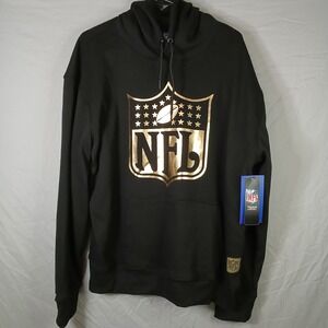 NFL Hoodie Size Large Men Cotton NFL Team Apparel NEW Black Gold RA‎
